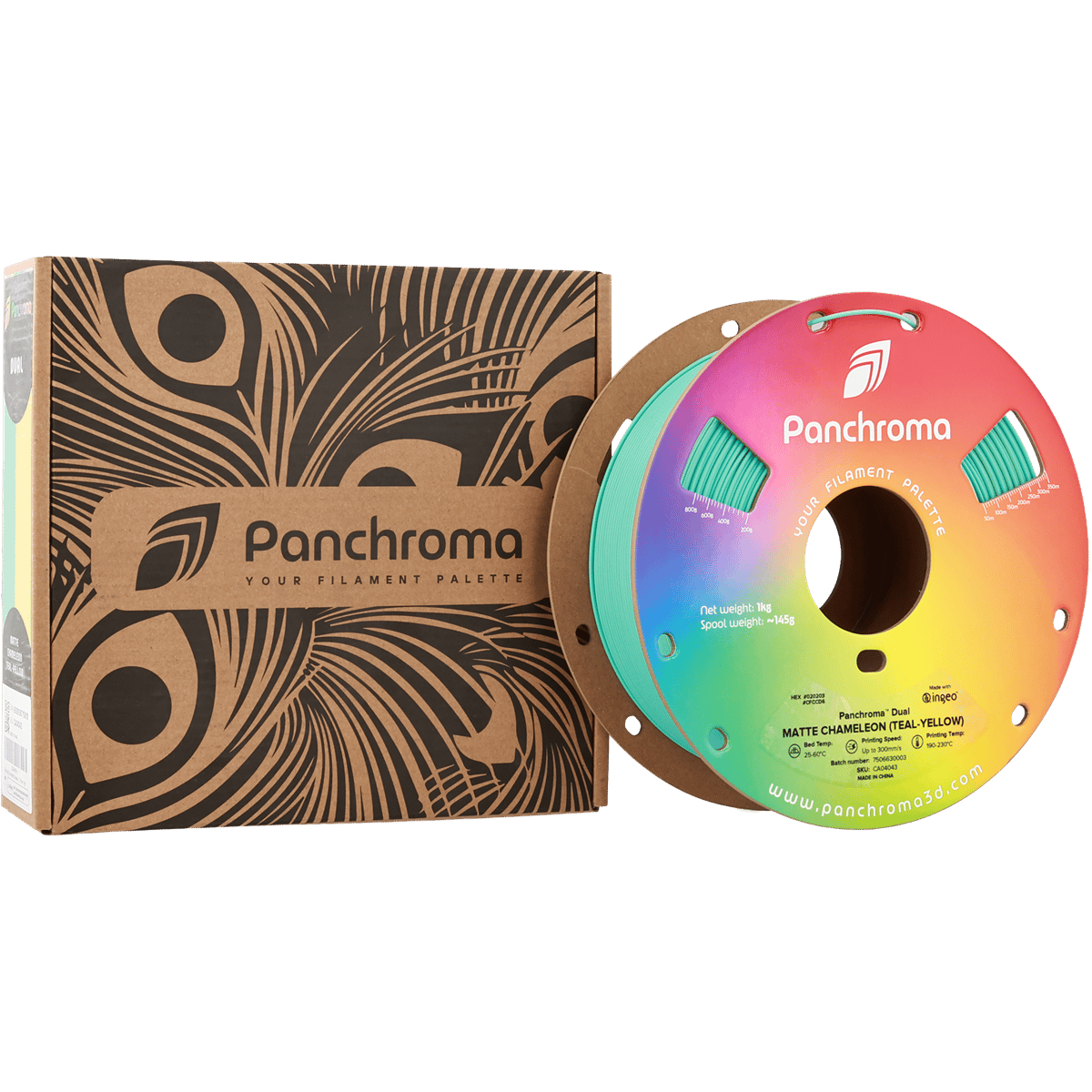 Panchroma PLA Dual Filament Mat Bukalemun (Camgöbeği - Sarı) - 1 kg 1.75mm