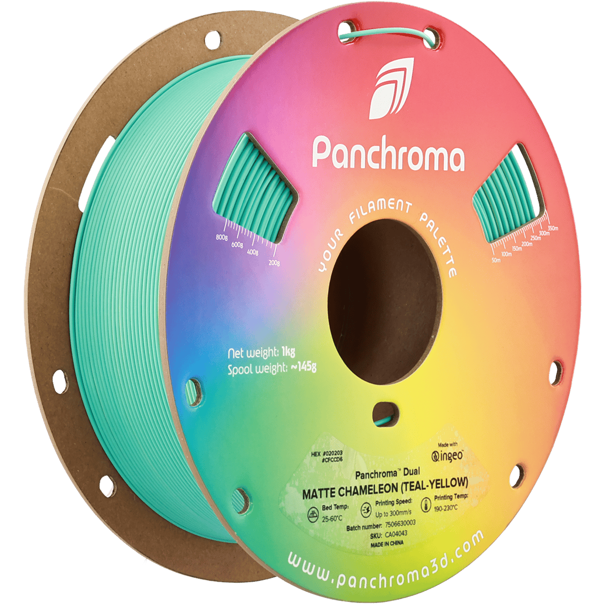 Panchroma PLA Dual Filament Mat Bukalemun (Camgöbeği - Sarı) - 1 kg 1.75mm