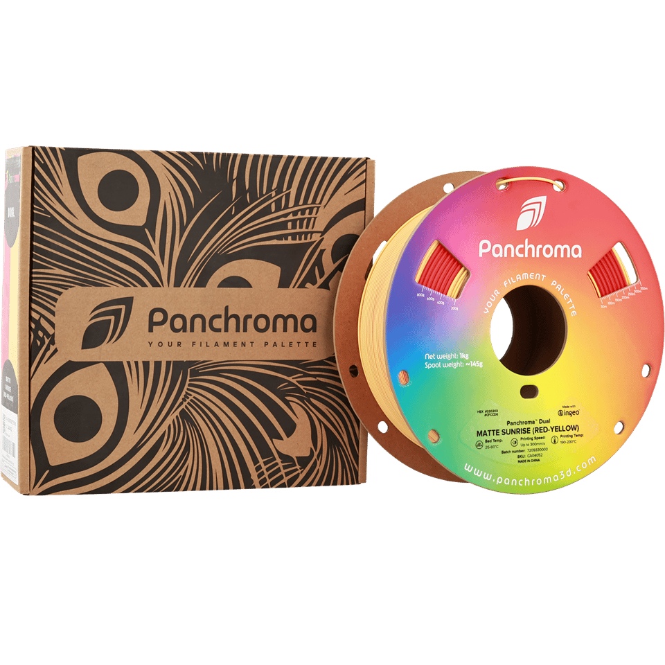 Panchroma PLA Dual Filament Mat Gündoğumu (Kırmızı - Sarı) - 1 kg 1.75mm