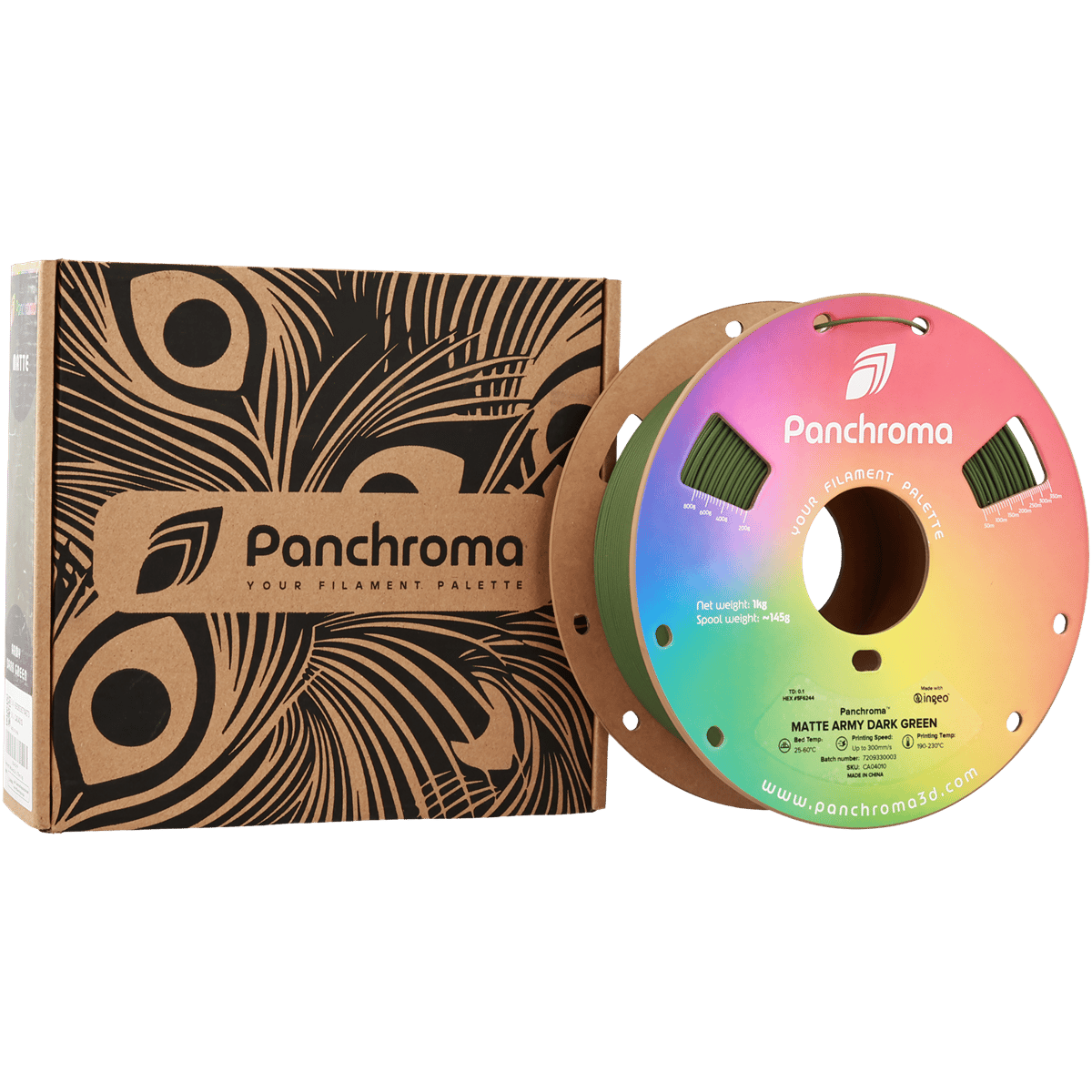 Panchroma PLA Filament Mat Askeri Koyu Yeşil – 1 kg 1.75mm