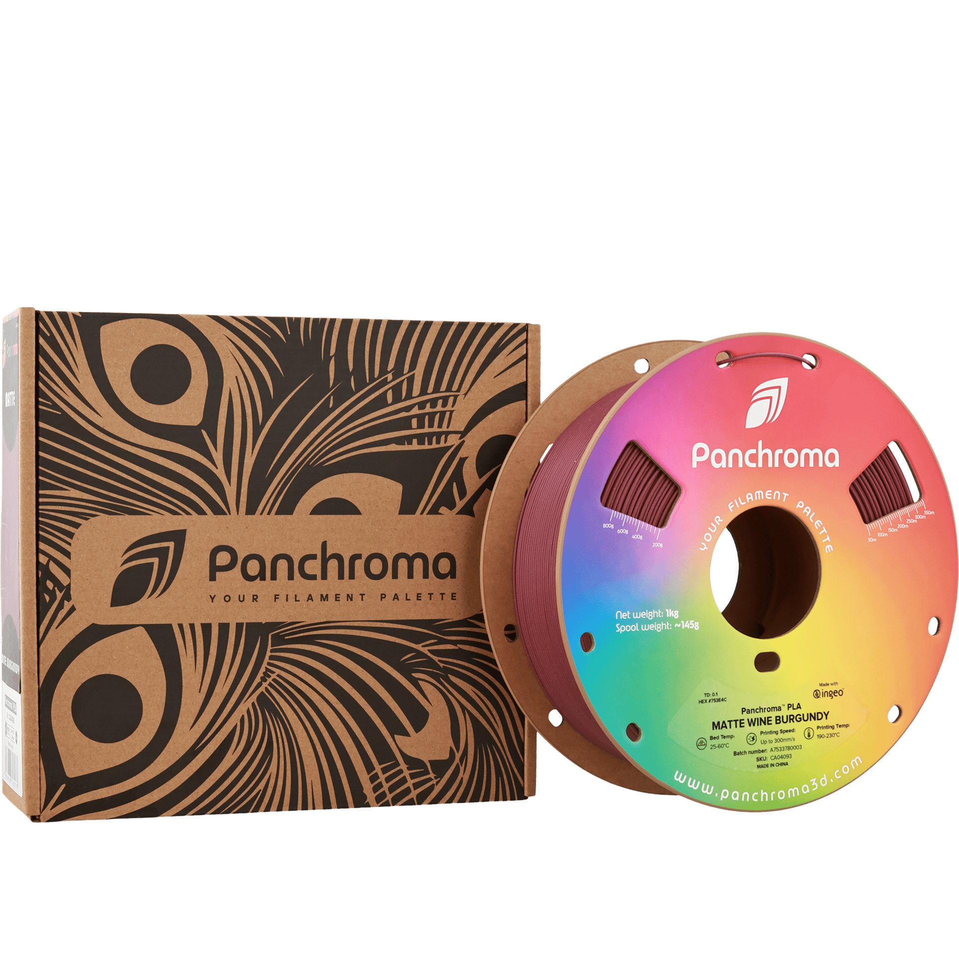 Panchroma PLA Filament Mat Burgonya Şarabı – 1 kg 1.75mm