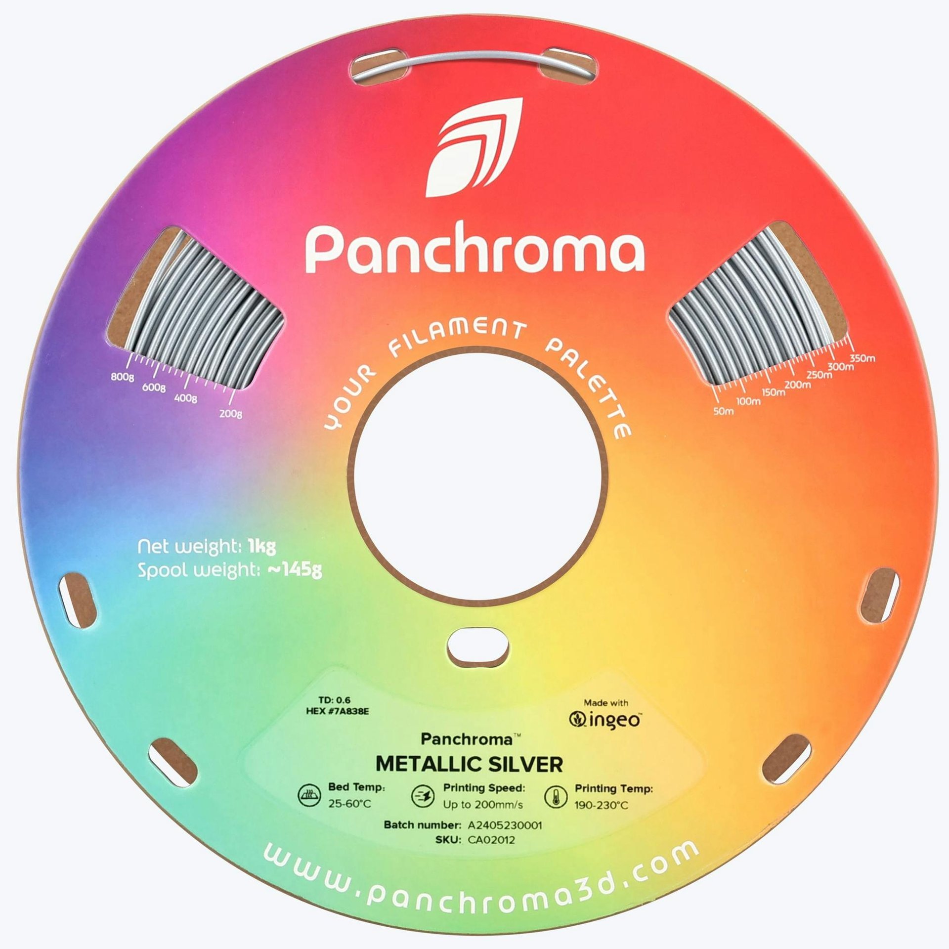 Panchroma PLA Filament Metalik Gümüş - 1 kg 1.75mm