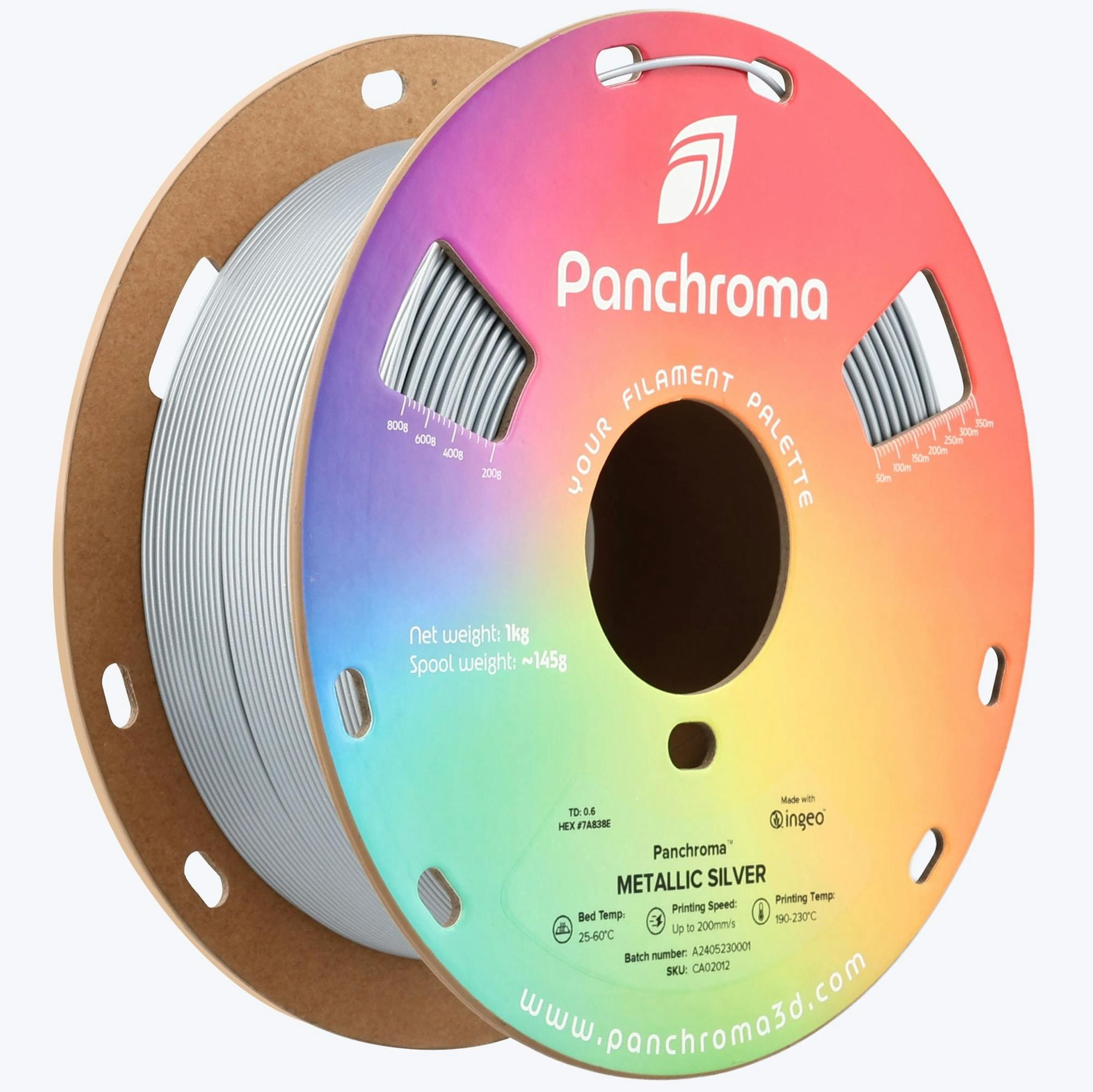 Panchroma PLA Filament Metalik Gümüş - 1 kg 1.75mm