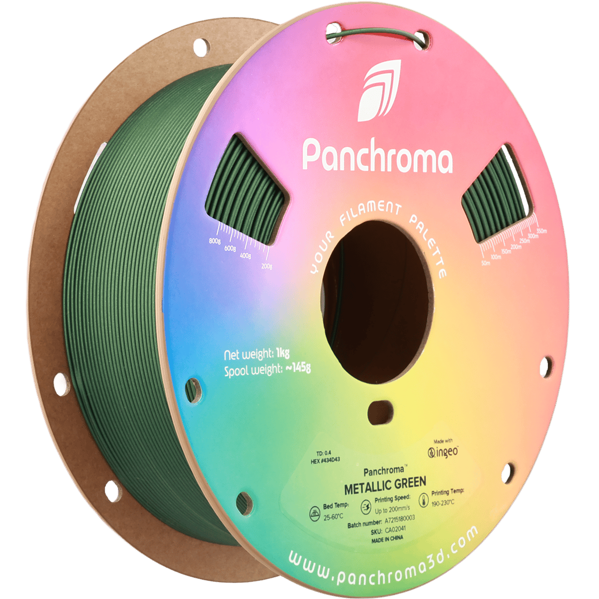 Panchroma PLA Filament Metalik Yeşil - 1 kg 1.75mm