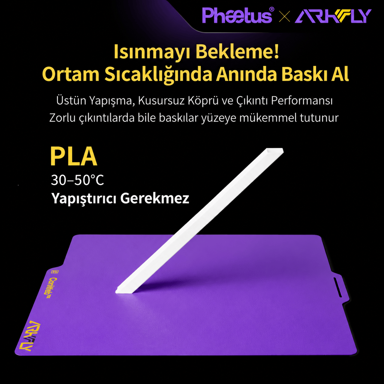 Phaetus K2 Plus Popweb Cool Plate 369x382 mm - Creality K2 Plus Baskı Tablası