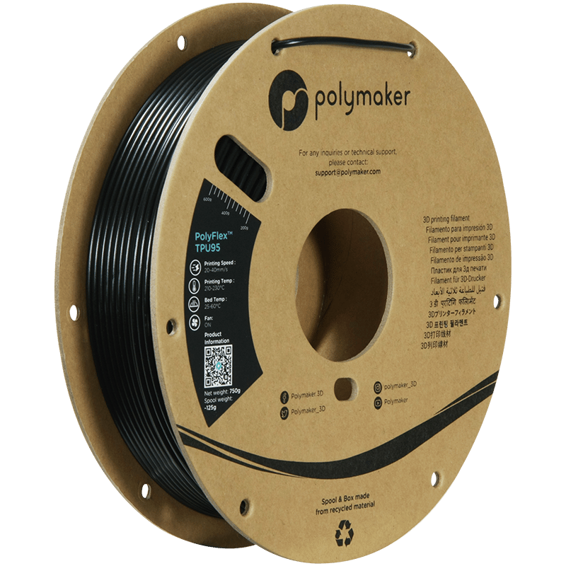 PolyFlex TPU95 Filament Siyah– Esnek 3D Baskı