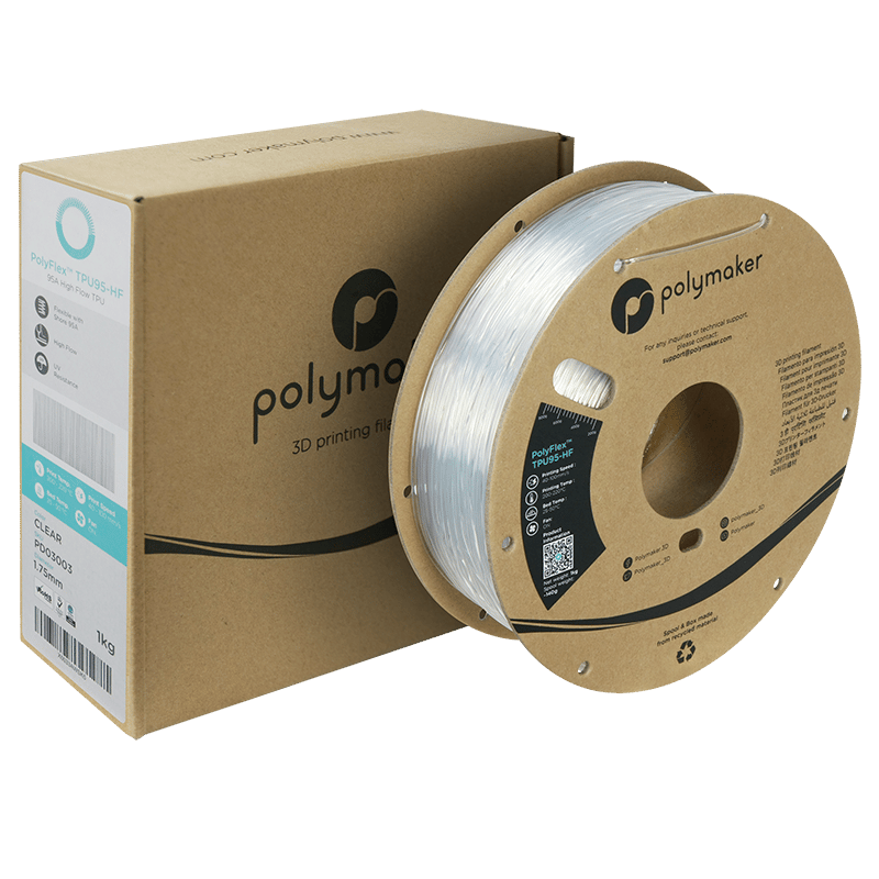 PolyFlex TPU95-HF Filament Saydam – Esnek ve Hızlı