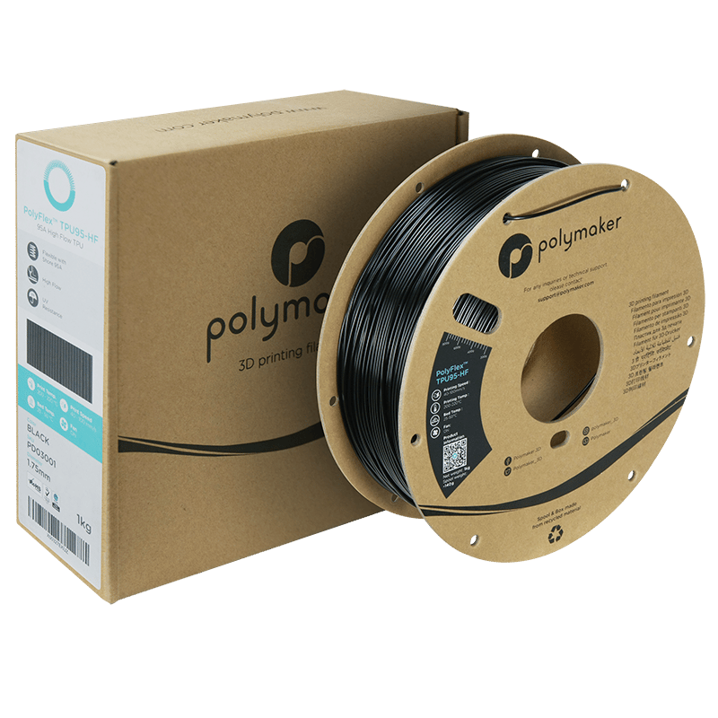 PolyFlex TPU95-HF Filament Siyah – Esnek ve Hızlı