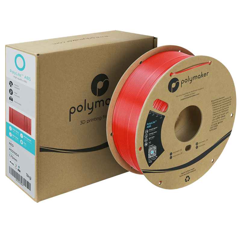 PolyLite ABS Filament Kırmızı – Dayanıklı ve Profesyonel 3D Baskı