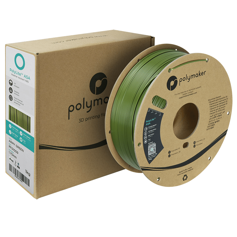 PolyLite ASA Filament Askeri Yeşil – UV Dayanımlı 3D Baskı
