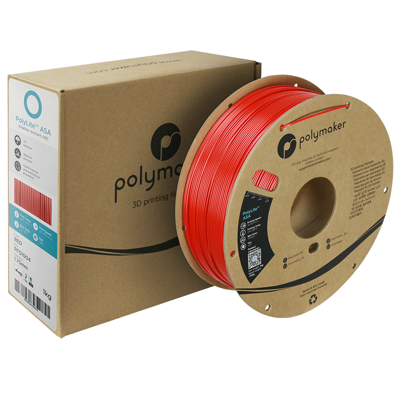 PolyLite ASA Filament Kırmızı – UV Dayanımlı 3D Baskı