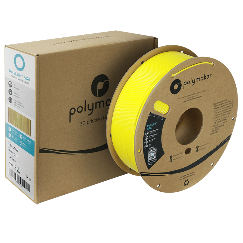 PolyLite ASA Filament Sarı – UV Dayanımlı 3D Baskı
