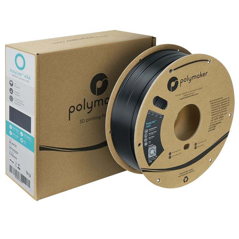 PolyLite ASA Filament Siyah – UV Dayanımlı 3D Baskı