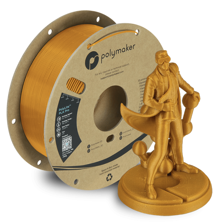 PolyLite PLA Pro Filament Altın - Dayanıklı ve Kolay Baskı
