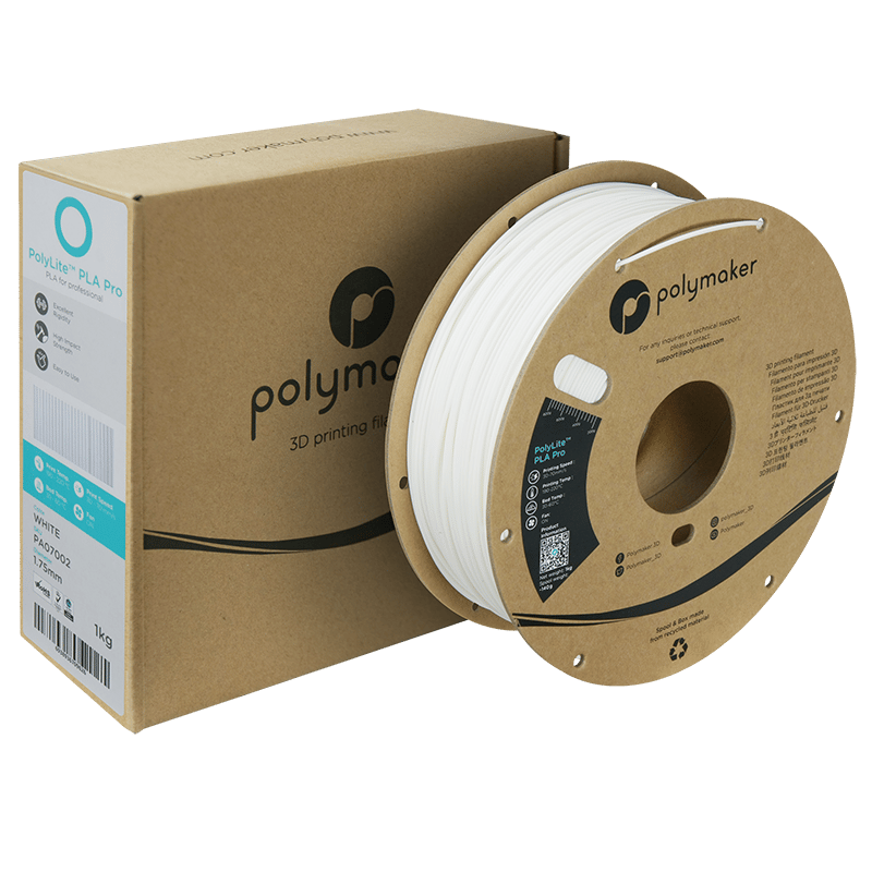 PolyLite PLA Pro Filament Beyaz - Dayanıklı ve Kolay Baskı