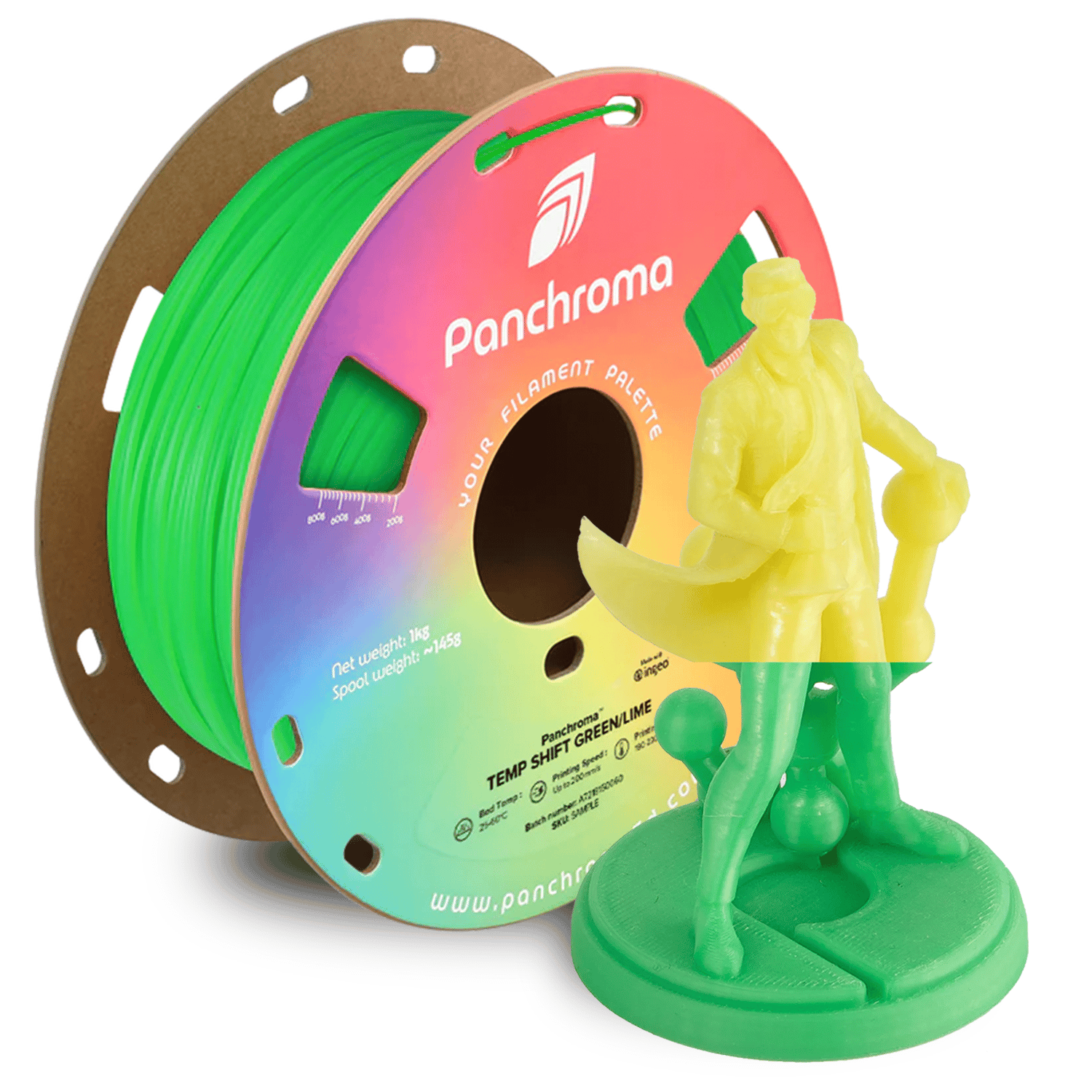 PolyLite PLA Sıcaklıkta Renk Değiştiren Filament (Yeşil - Lime)