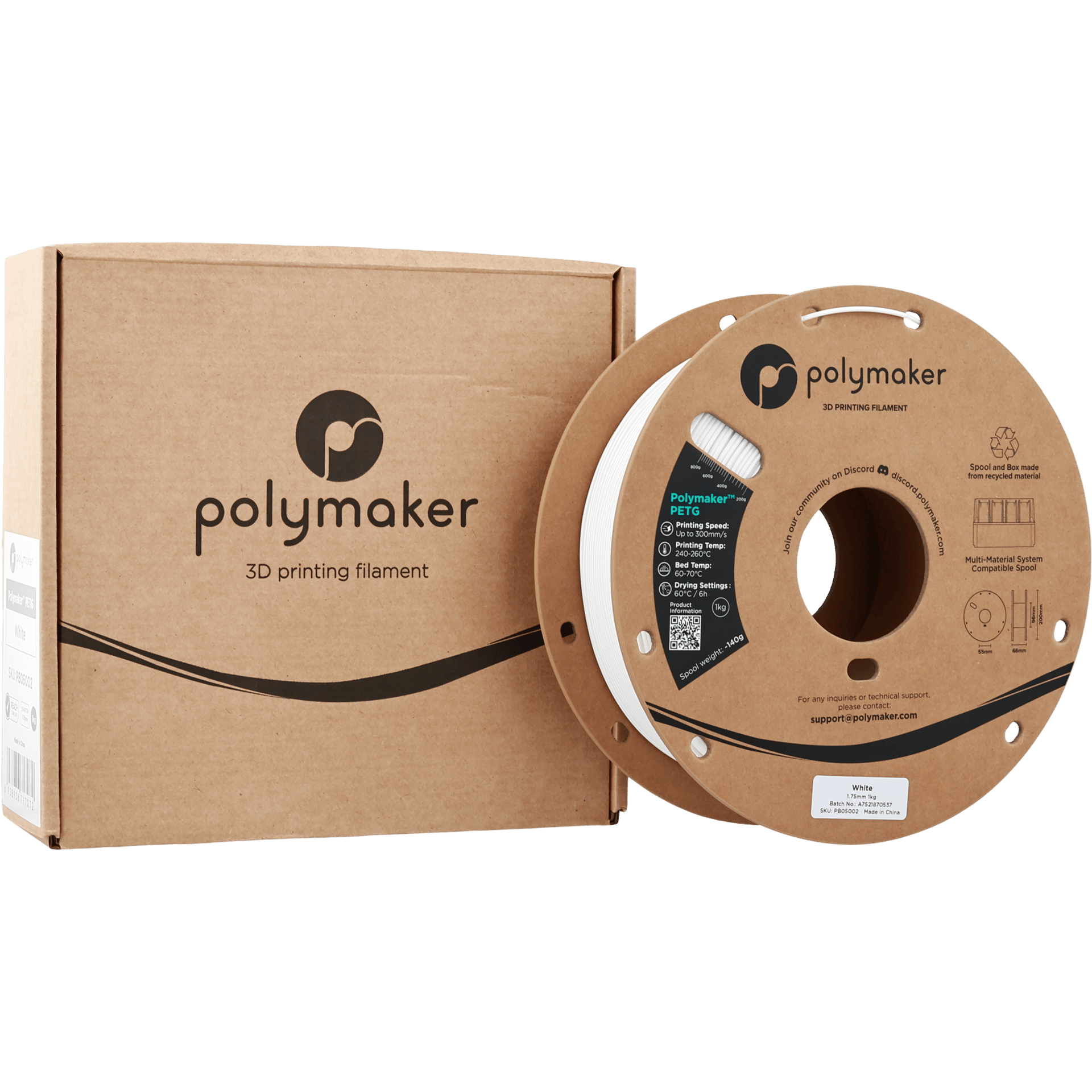 Polymaker PETG Filament Beyaz
