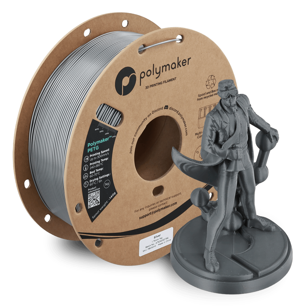 Polymaker PETG Filament Gümüş
