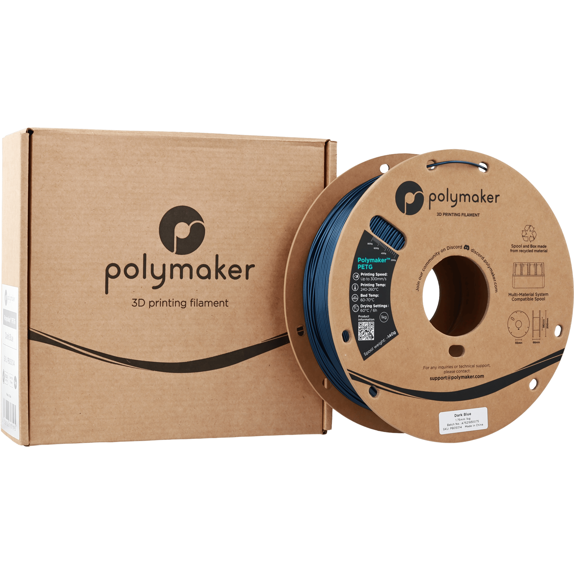 Polymaker PETG Filament Koyu Mavi