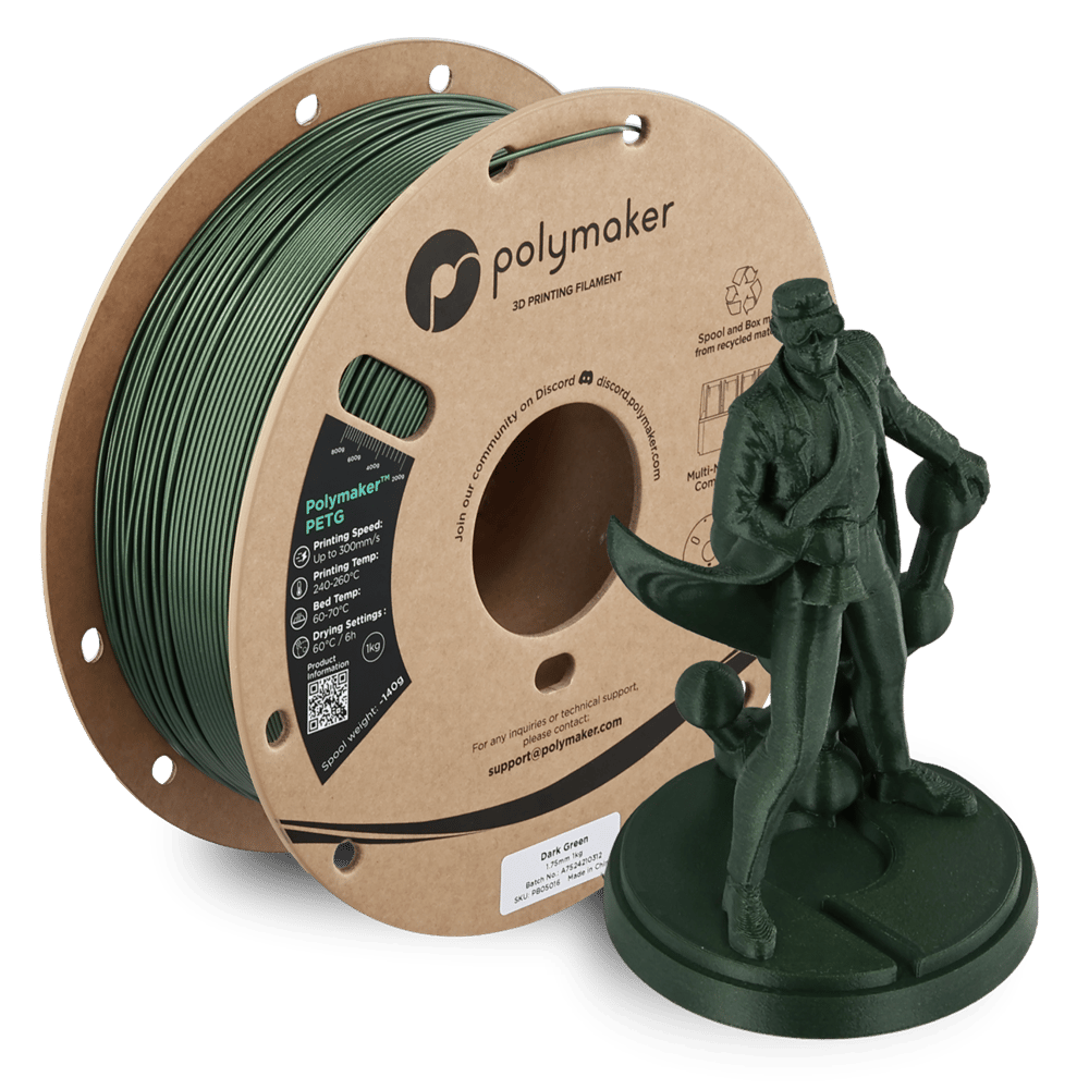 Polymaker PETG Filament Koyu Yeşil