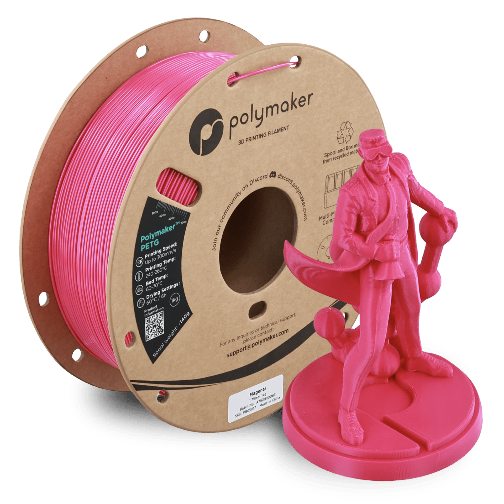 Polymaker PETG Filament Magenta