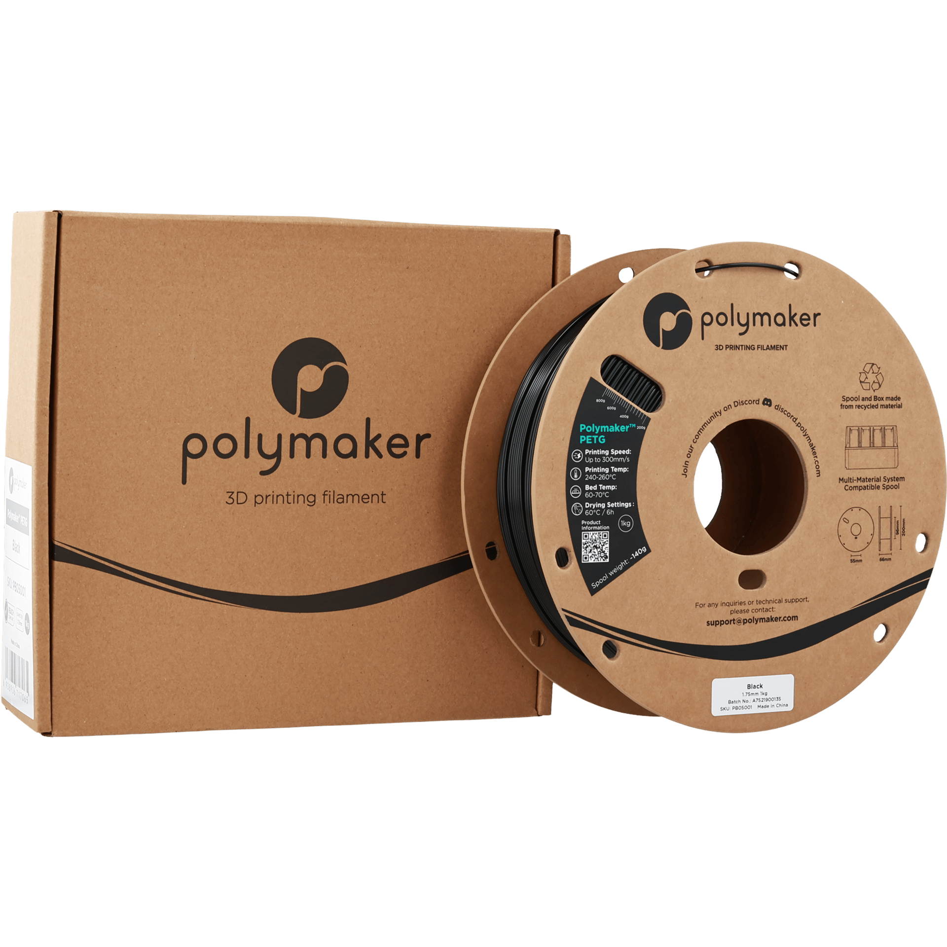 Polymaker PETG Filament Siyah