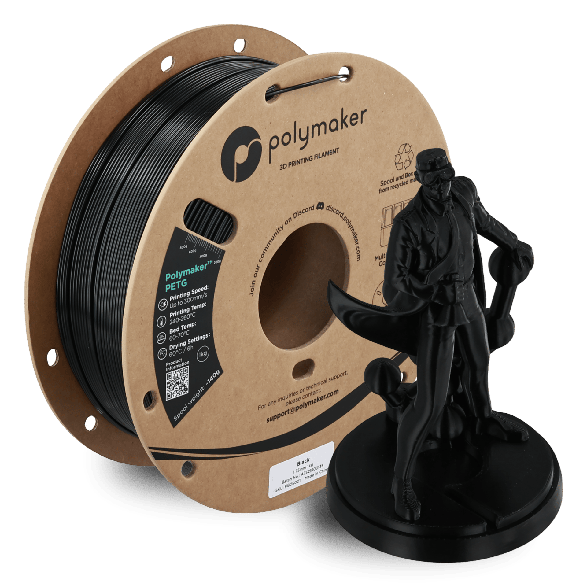 Polymaker PETG Filament Siyah