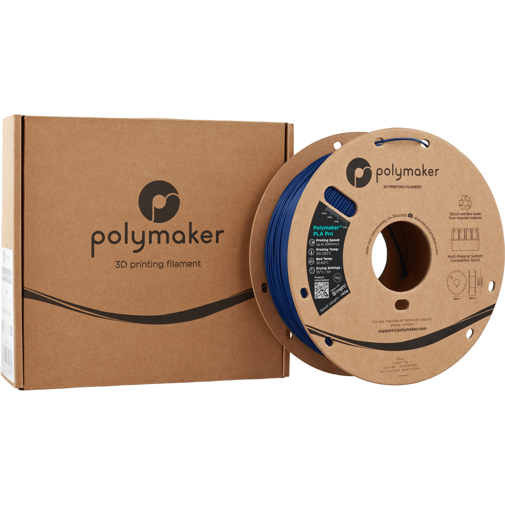 Polymaker PLA Pro Filament Mavi - 1kg 1.75mm