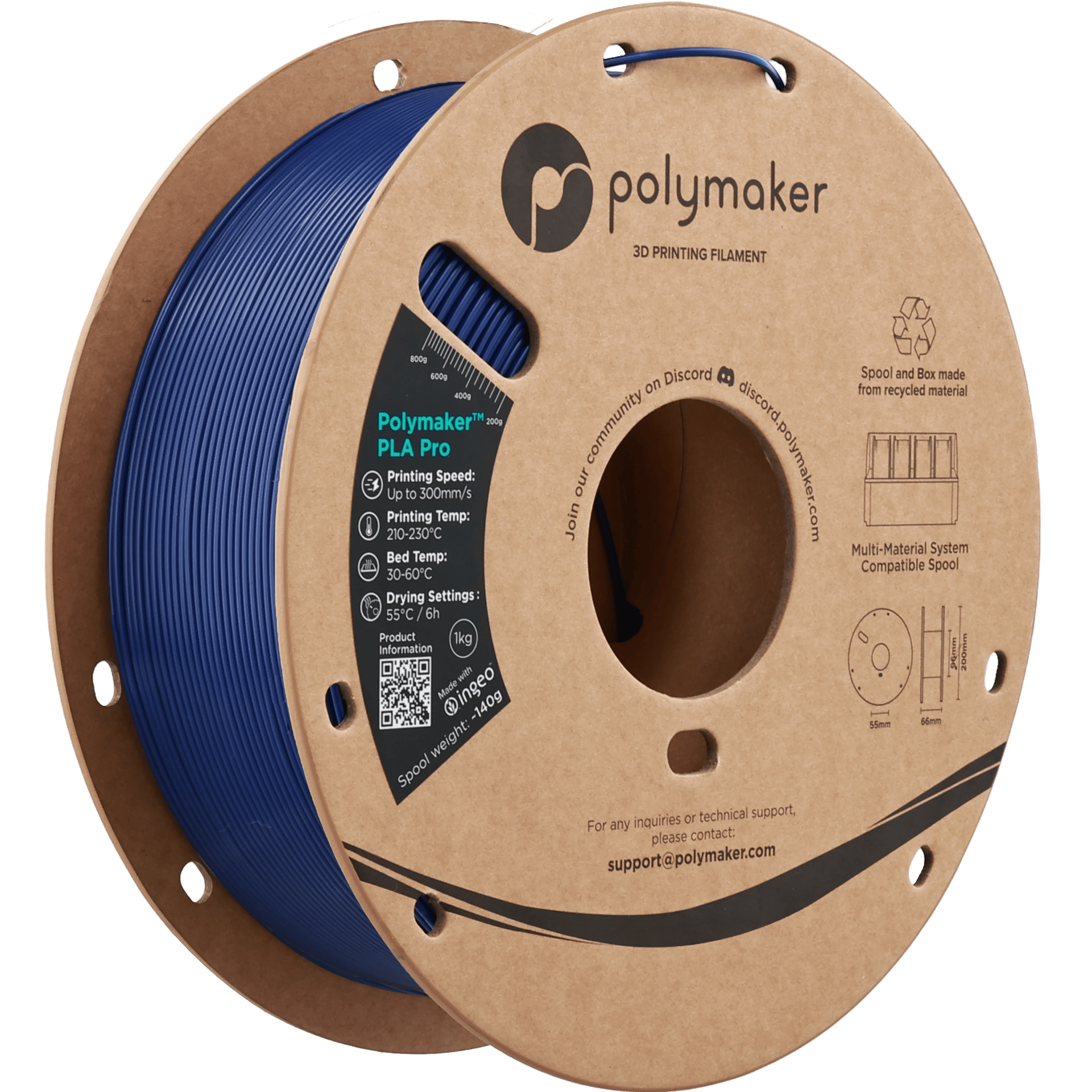 Polymaker PLA Pro Filament Mavi - 1kg 1.75mm
