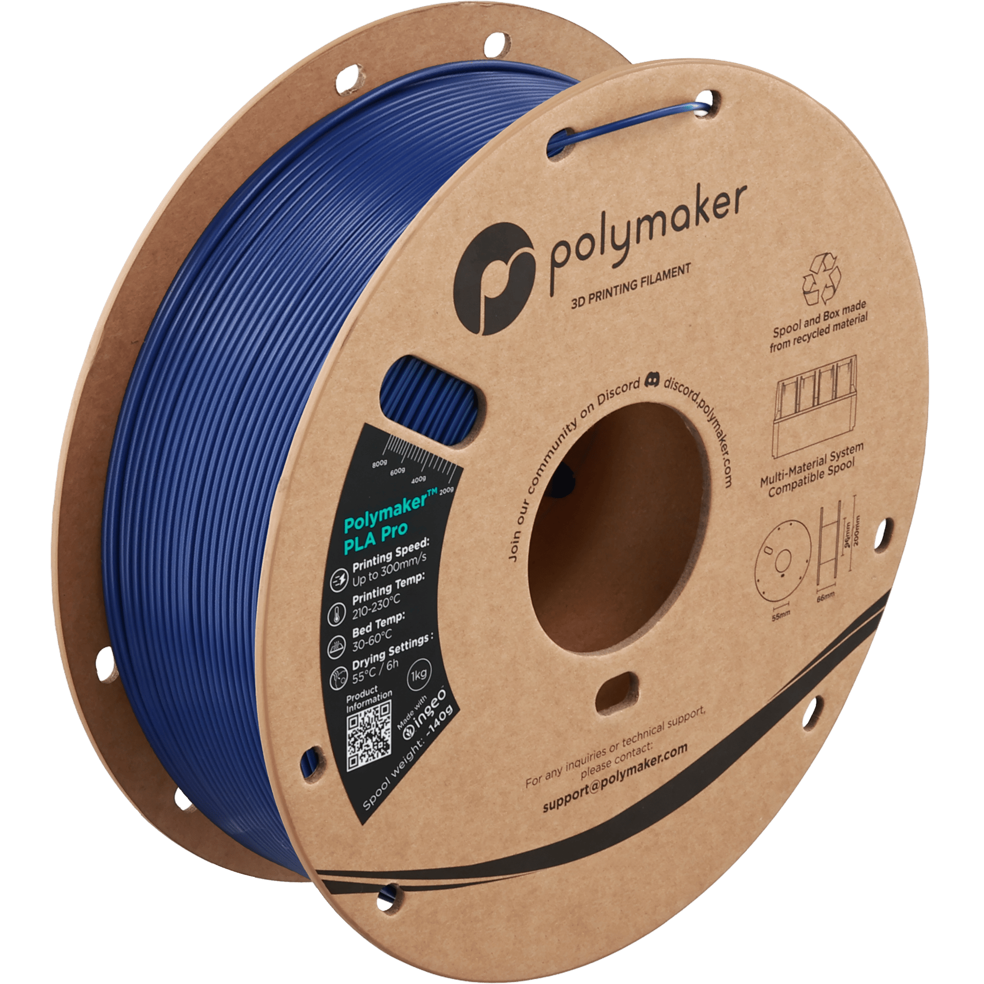 Polymaker PLA Pro Filament Mavi - 1kg 1.75mm