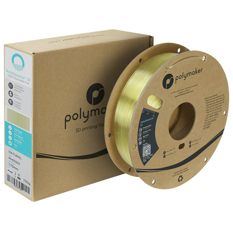 Polymaker PolyDissolve S1 (PVA) - Suda Çözünebilir Destek Filamenti