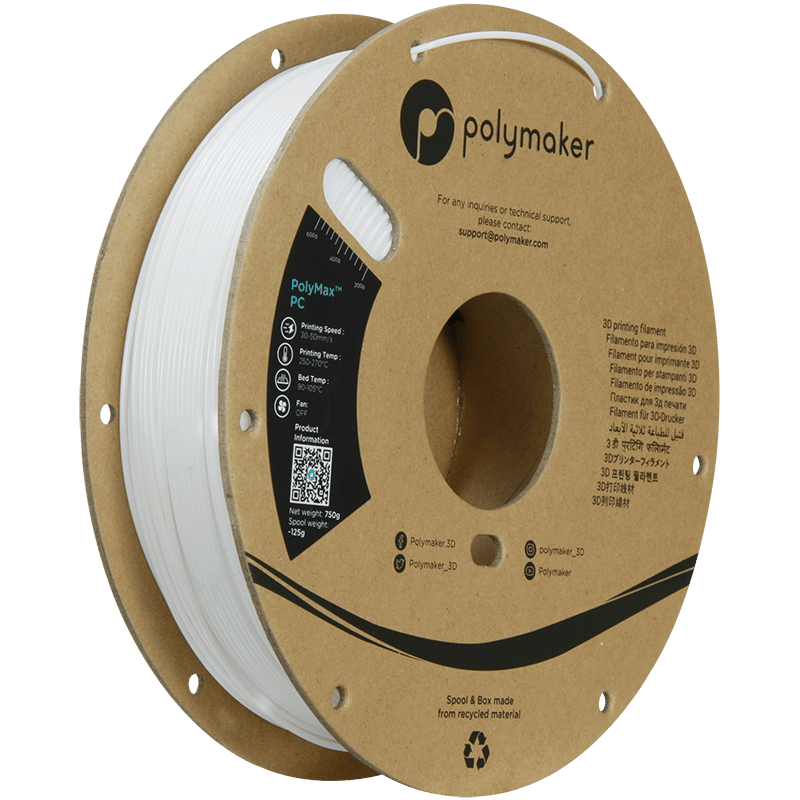PolyMax Sert PC Filament Beyaz – Yüksek Dayanıklılık
