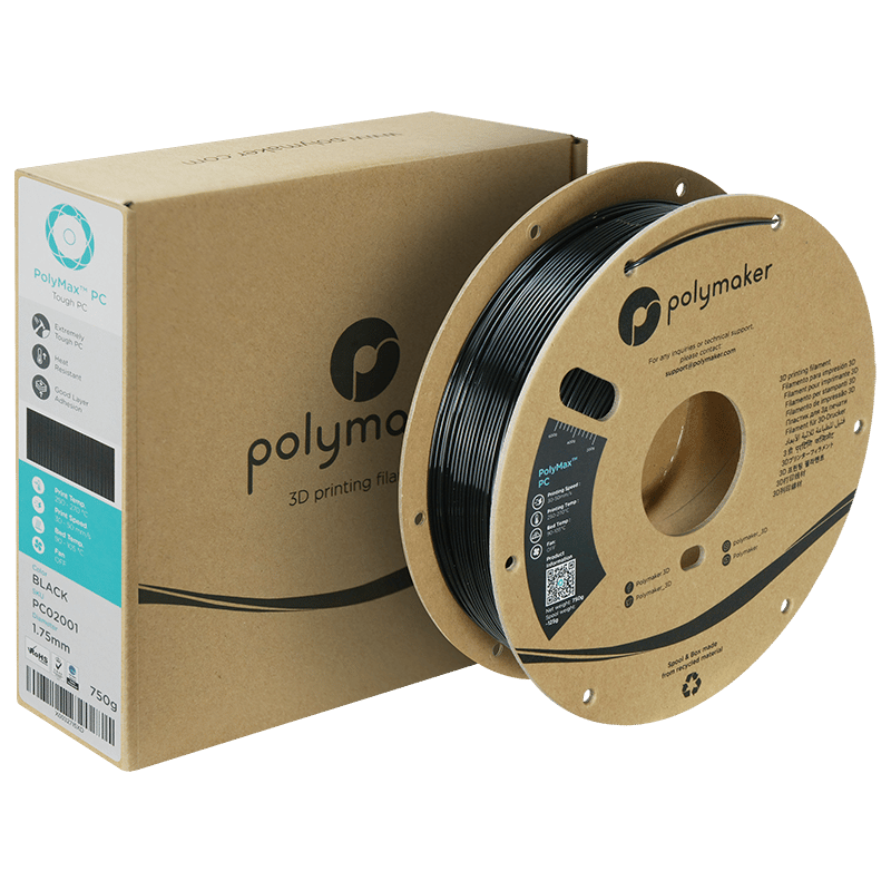 PolyMax Sert PC Filament Siyah – Yüksek Dayanıklılık