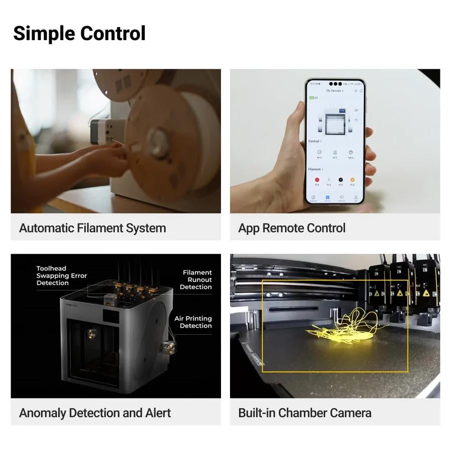 Snapmaker U1 3D Yazıcı – 4 Başlıklı Çok Renkli Yazıcı - ÖN SİPARİŞ