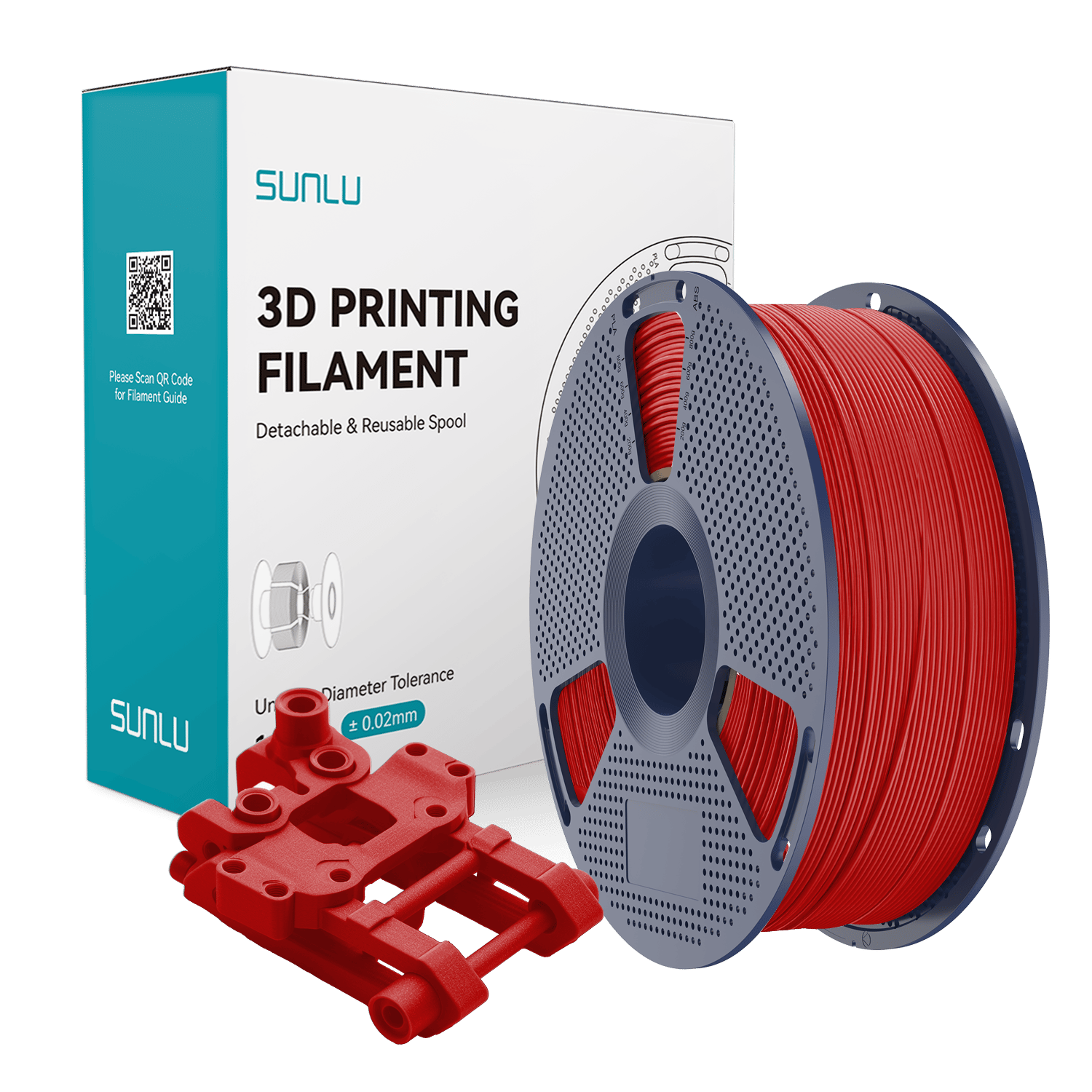 Sunlu ABS Filament Kırmızı - 1 kg 1.75mm