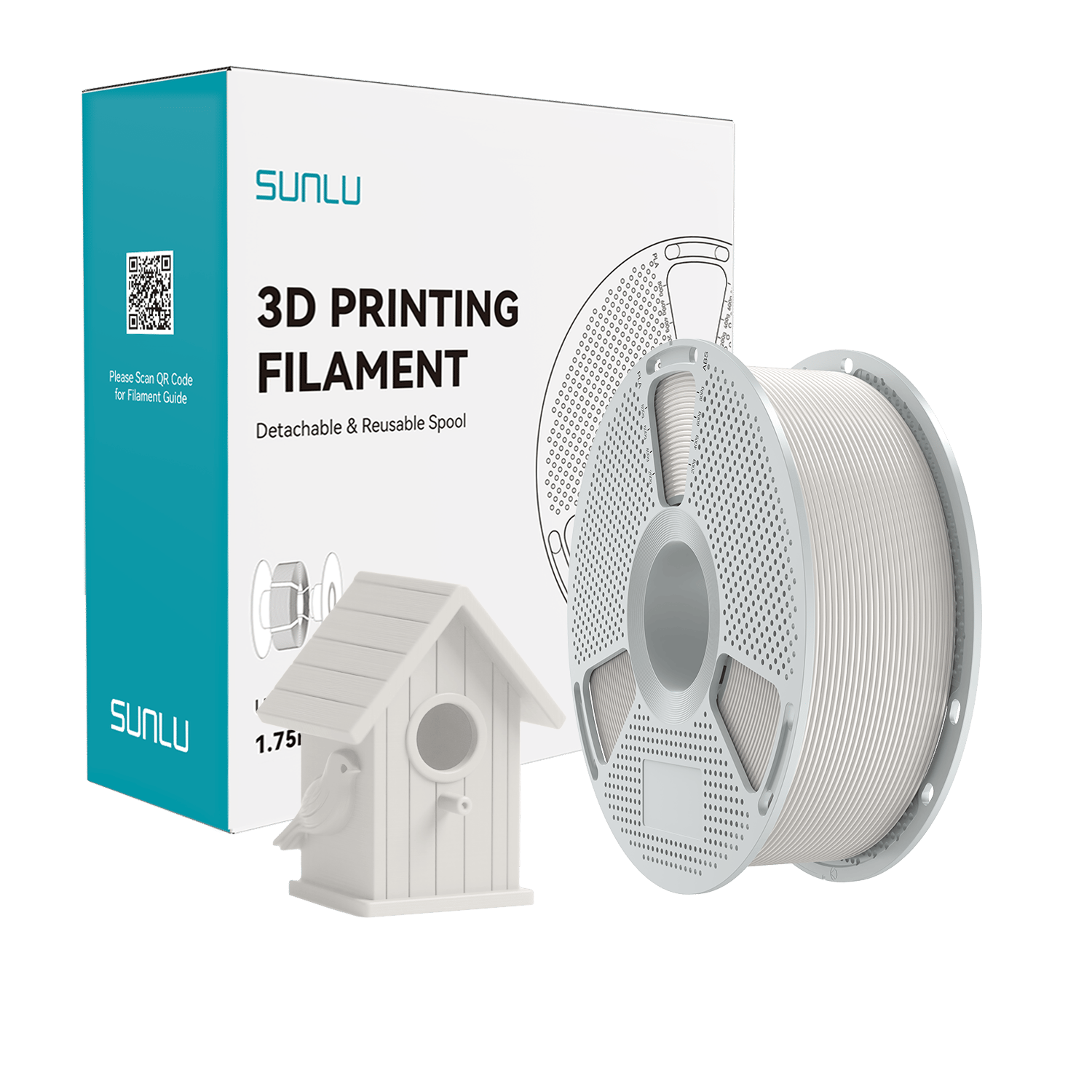 Sunlu ASA Filament Beyaz (Natural) - 1 kg 1.75mm
