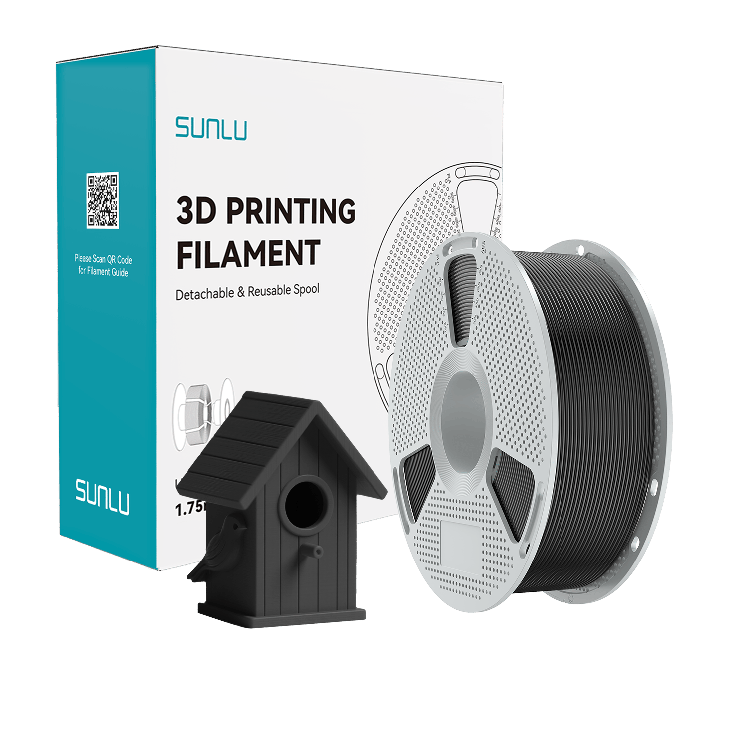 Sunlu ASA Filament Siyah - 1 kg 1.75mm