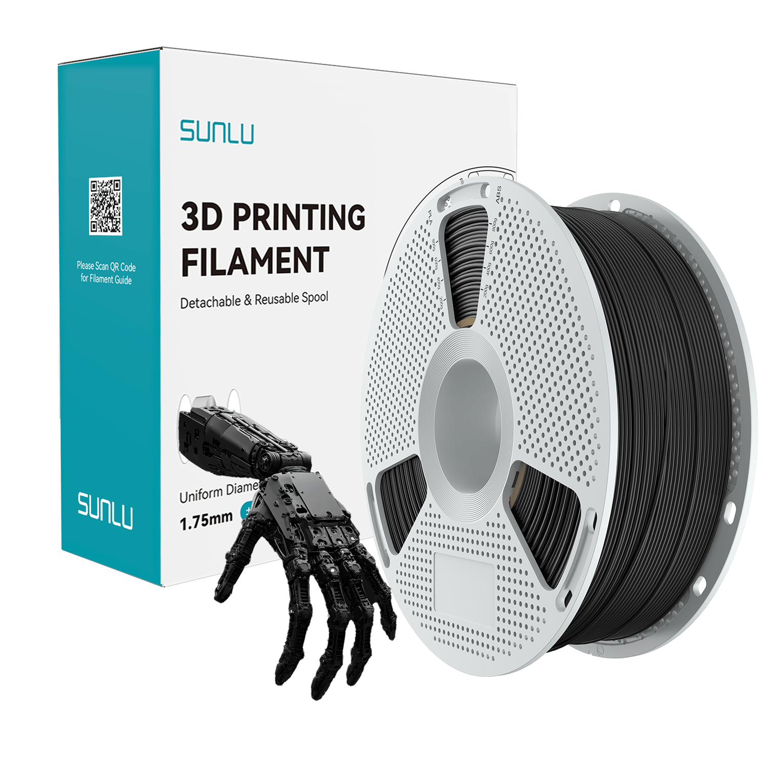 Sunlu Easy Naylon Filament Siyah | 1kg 1.75mm