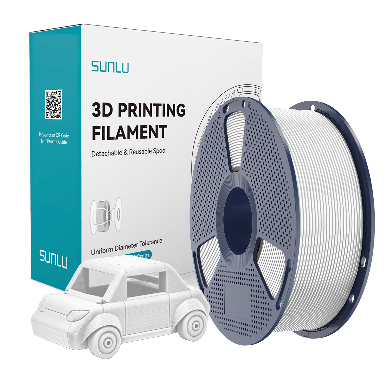 Sunlu PETG Filament Beyaz – 1kg 1.75mm