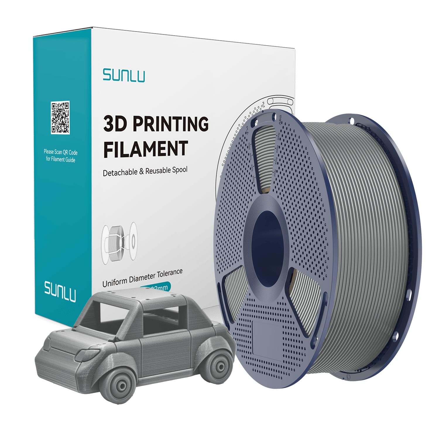 Sunlu PETG Filament Gri – 1kg 1.75mm
