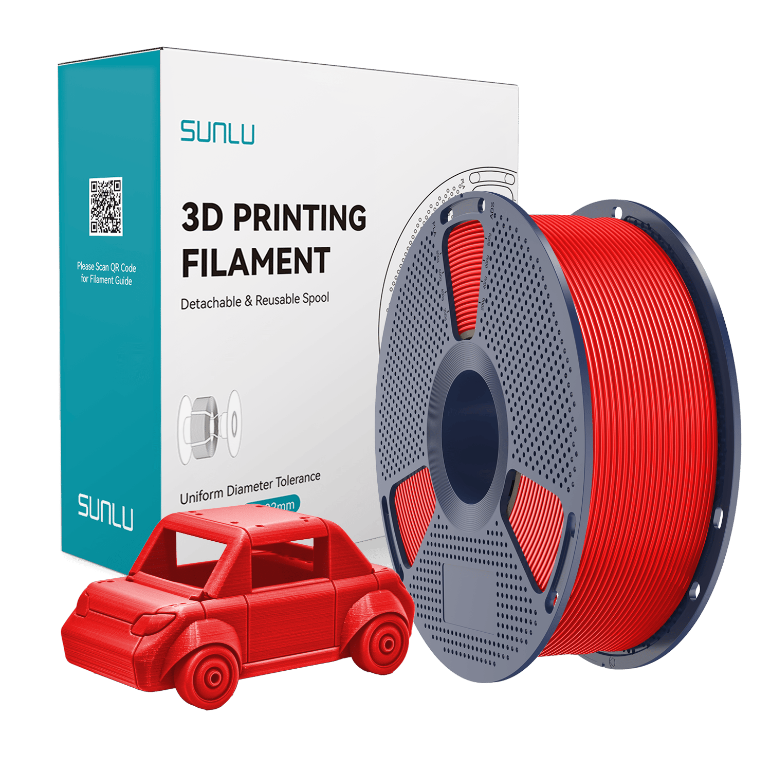 Sunlu PETG Filament Kırmızı – 1kg 1.75mm
