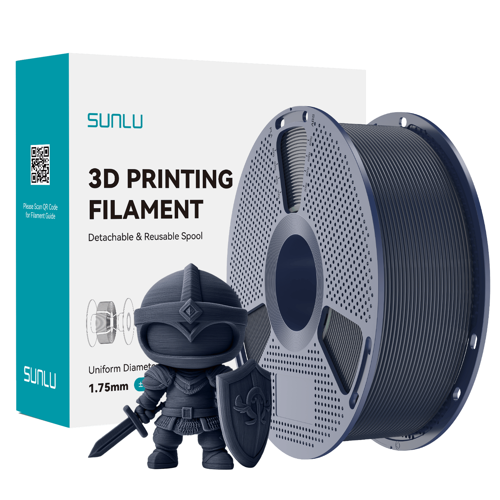 Sunlu PLA+ 2.0 Filament Gece Yarısı - 1kg 1.75mm