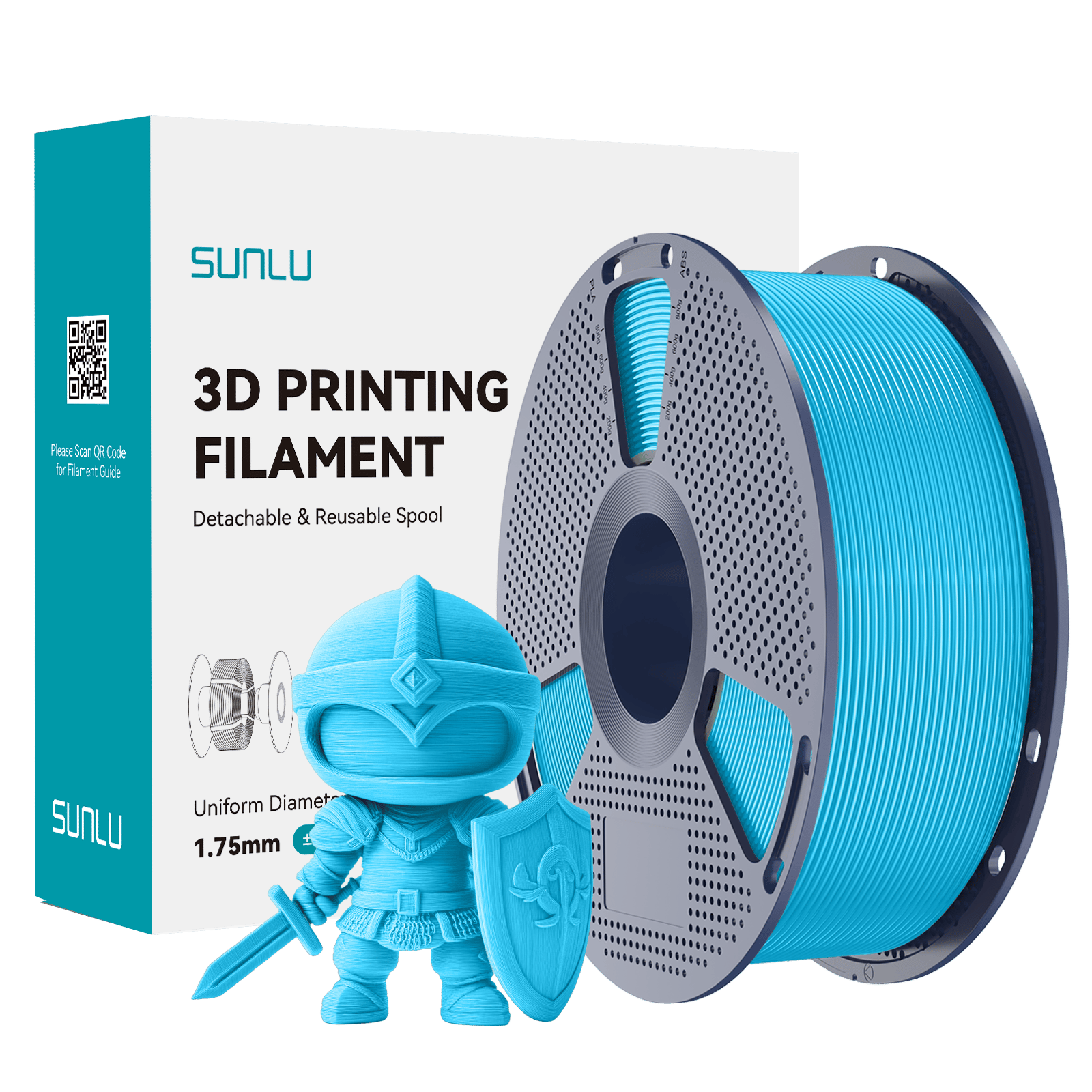 Sunlu PLA+ 2.0 Filament Gök Mavisi - 1 kg 1.75mm
