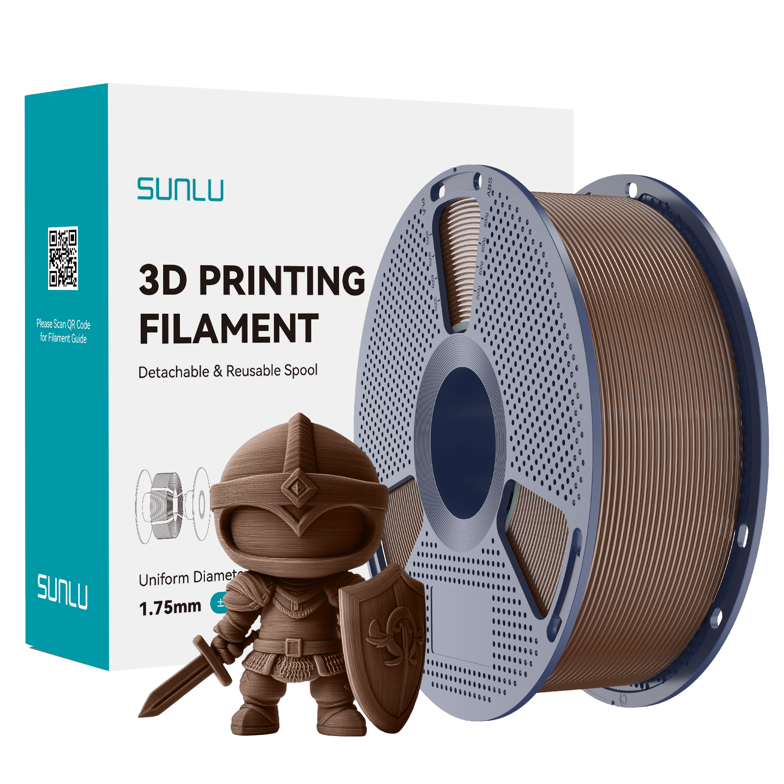 Sunlu PLA+ 2.0 Filament Kahverengi - 1kg 1.75mm