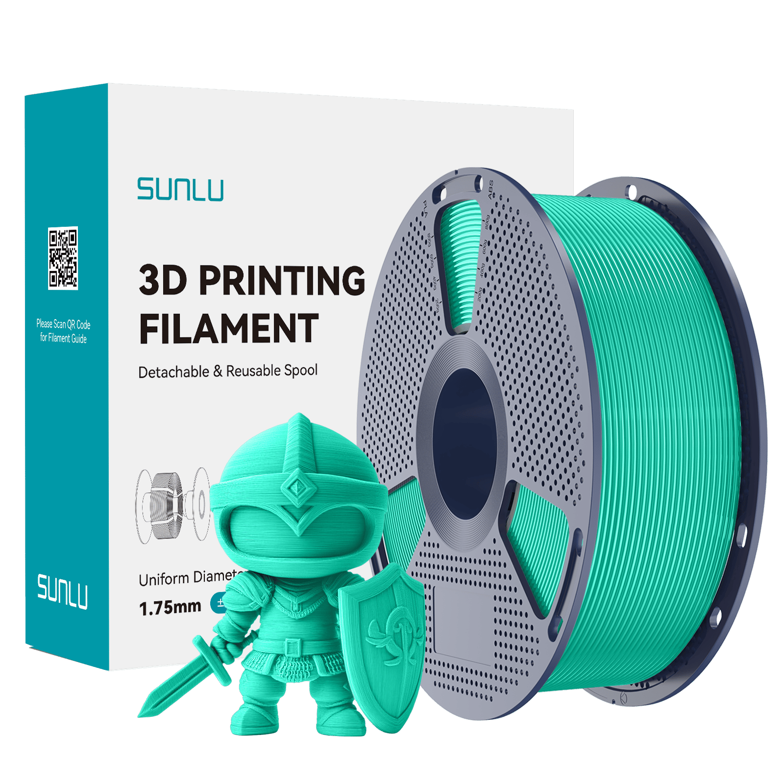 Sunlu PLA+ 2.0 Filament Nane Yeşili - 1 kg 1.75mm