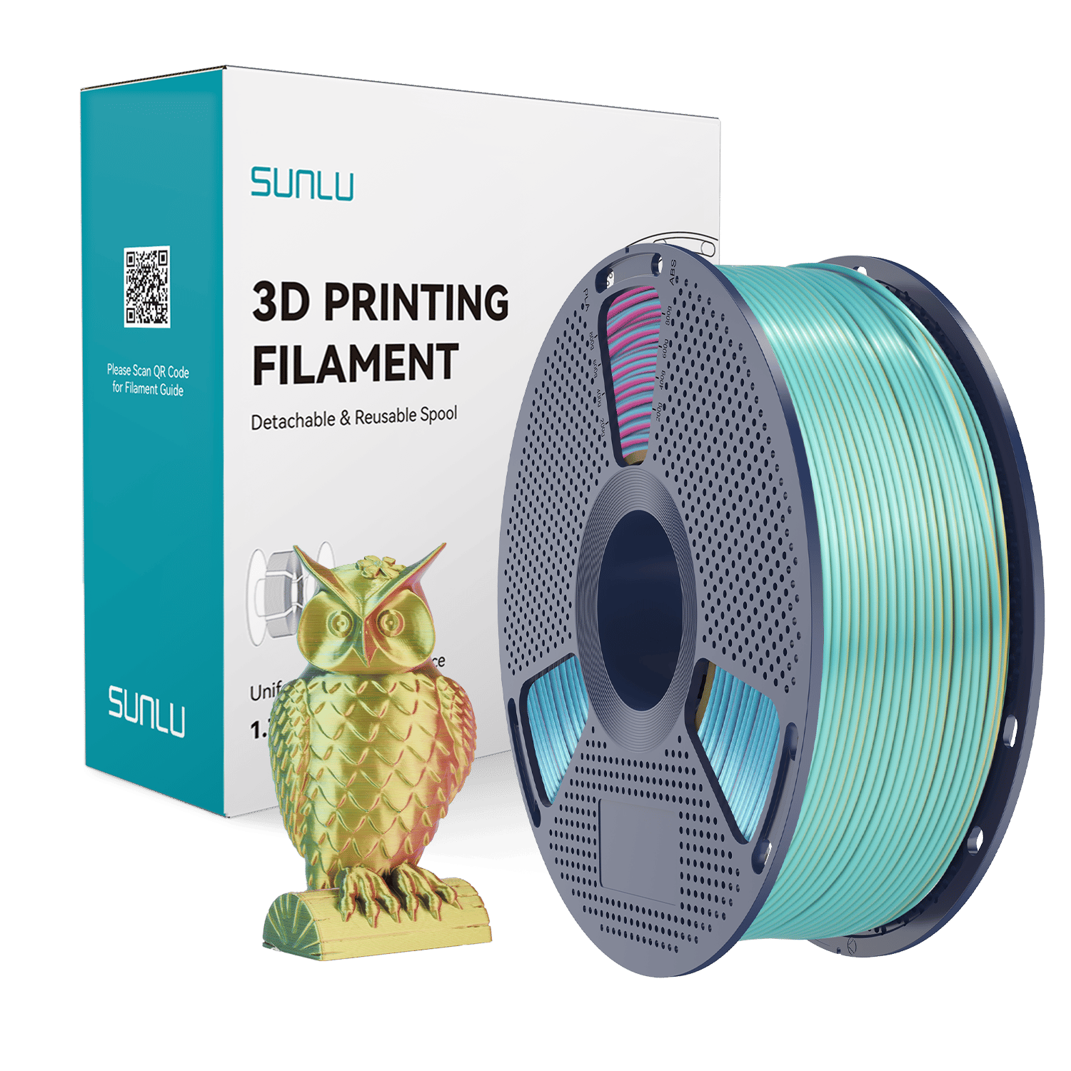 Sunlu Silk PLA+ 3 Renk Kırmızı – Sarı– Mavi - 1kg 1.75mm