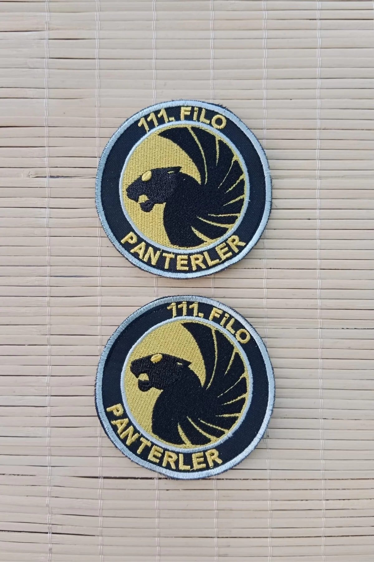 111. Filo Panterler Yazili Logolu Nakis İslemeli Arma Pec Patch
