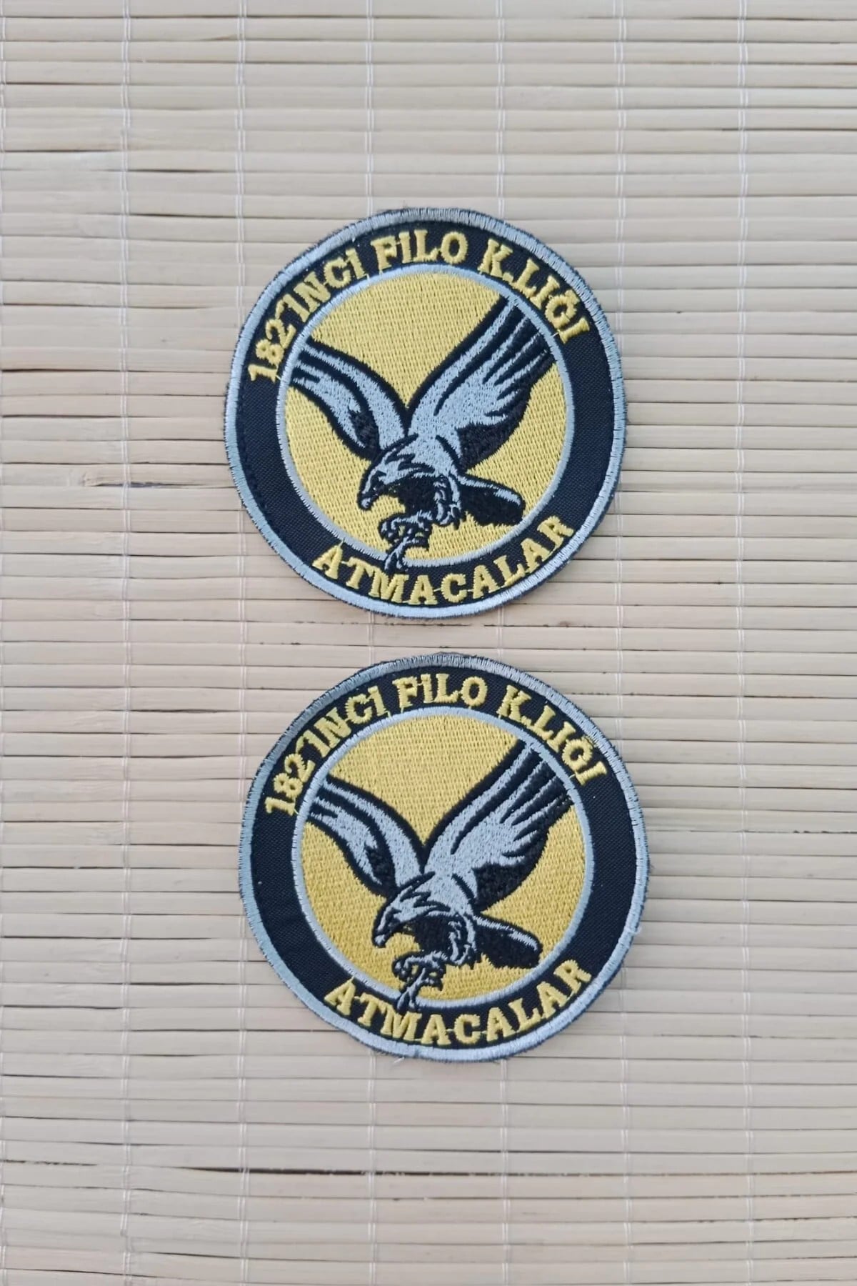 182. Filo Komutanligi Atmacalar Yazili Kartal Logolu Nakis İslemeli Arma Pec Patch