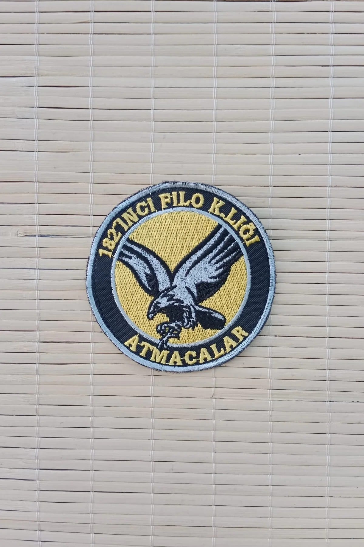 182. Filo Komutanligi Atmacalar Yazili Kartal Logolu Nakis İslemeli Arma Patch Pec