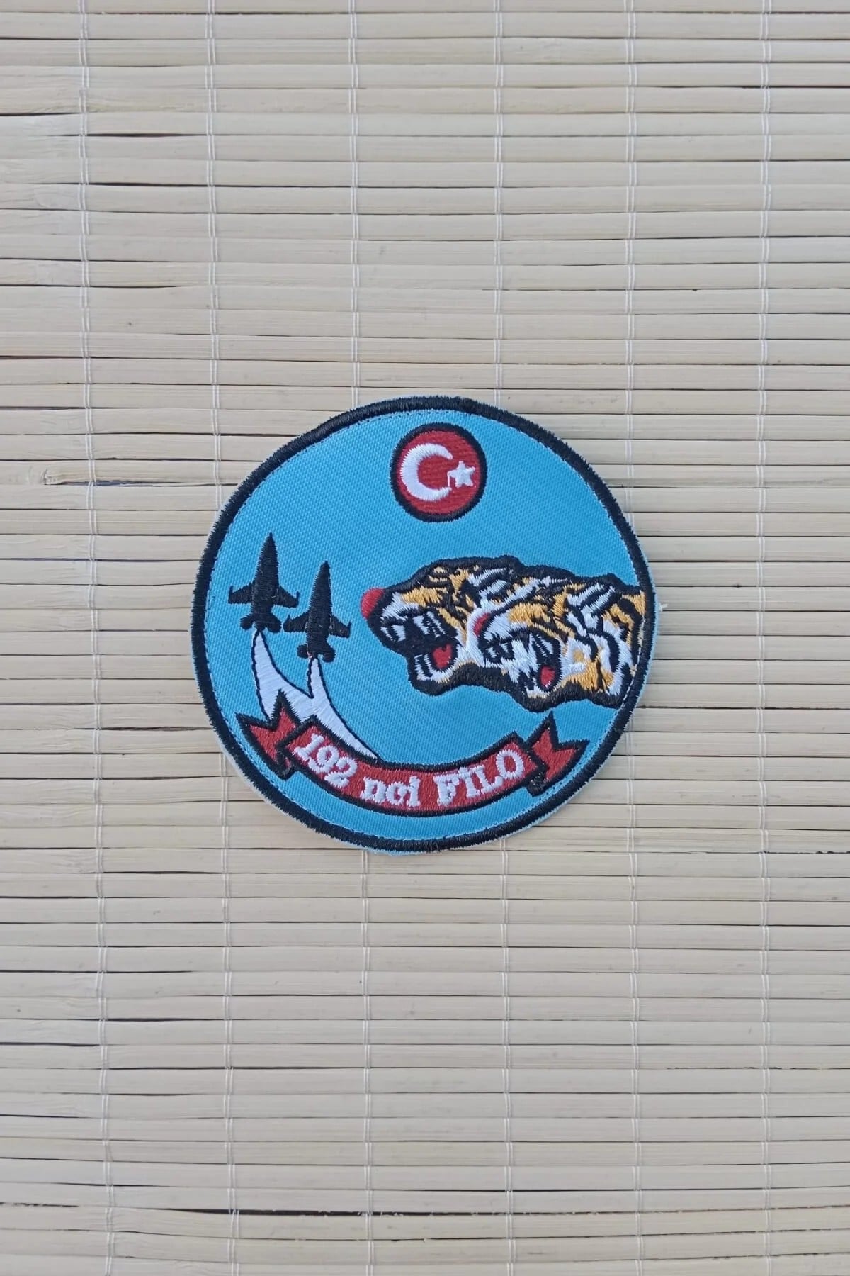 192. Filo Kaplan Ve Ucak Logolu Nakis İslemeli Arma Patch Pec